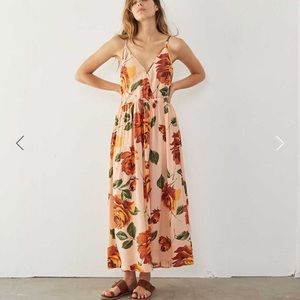 Christy dawn peach floral dress